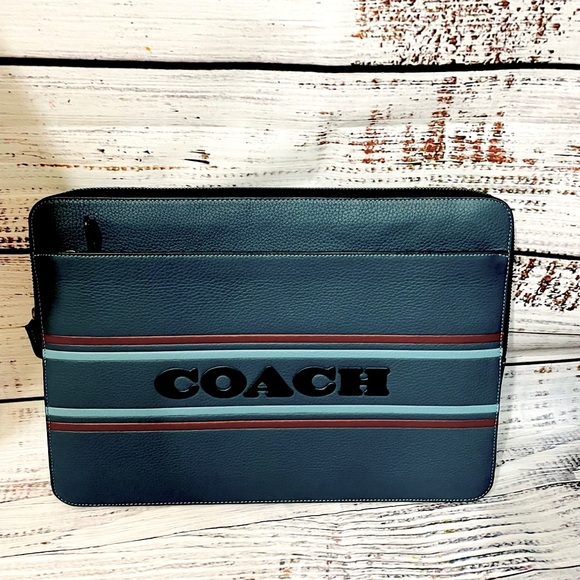 New with tag Coach Laptop Case With Coach Stripe - Picture 4 of 5